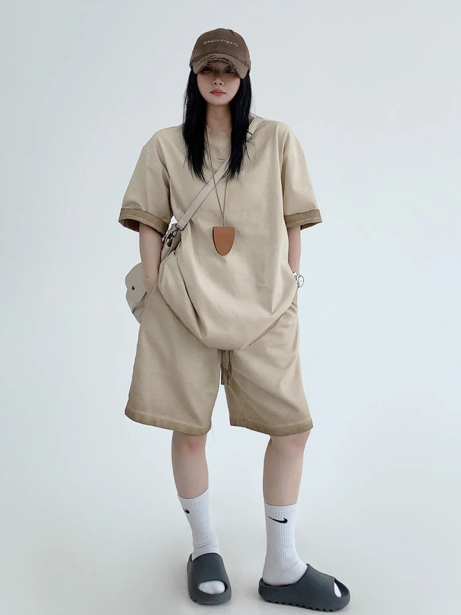 【上下別売り】Gradation Washed T-Shirt & Shorts Set-up MW10155