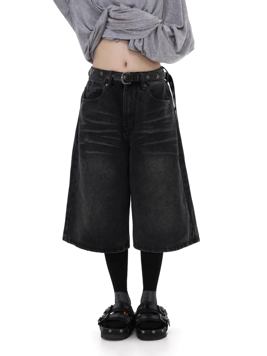 Classic Washed Cropped Denim Pants GB7029