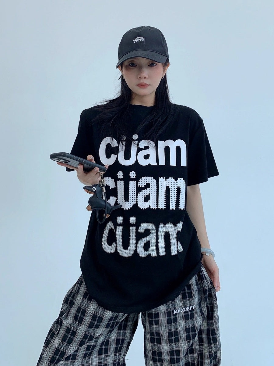Casual Letter Print T-shirt OS2015