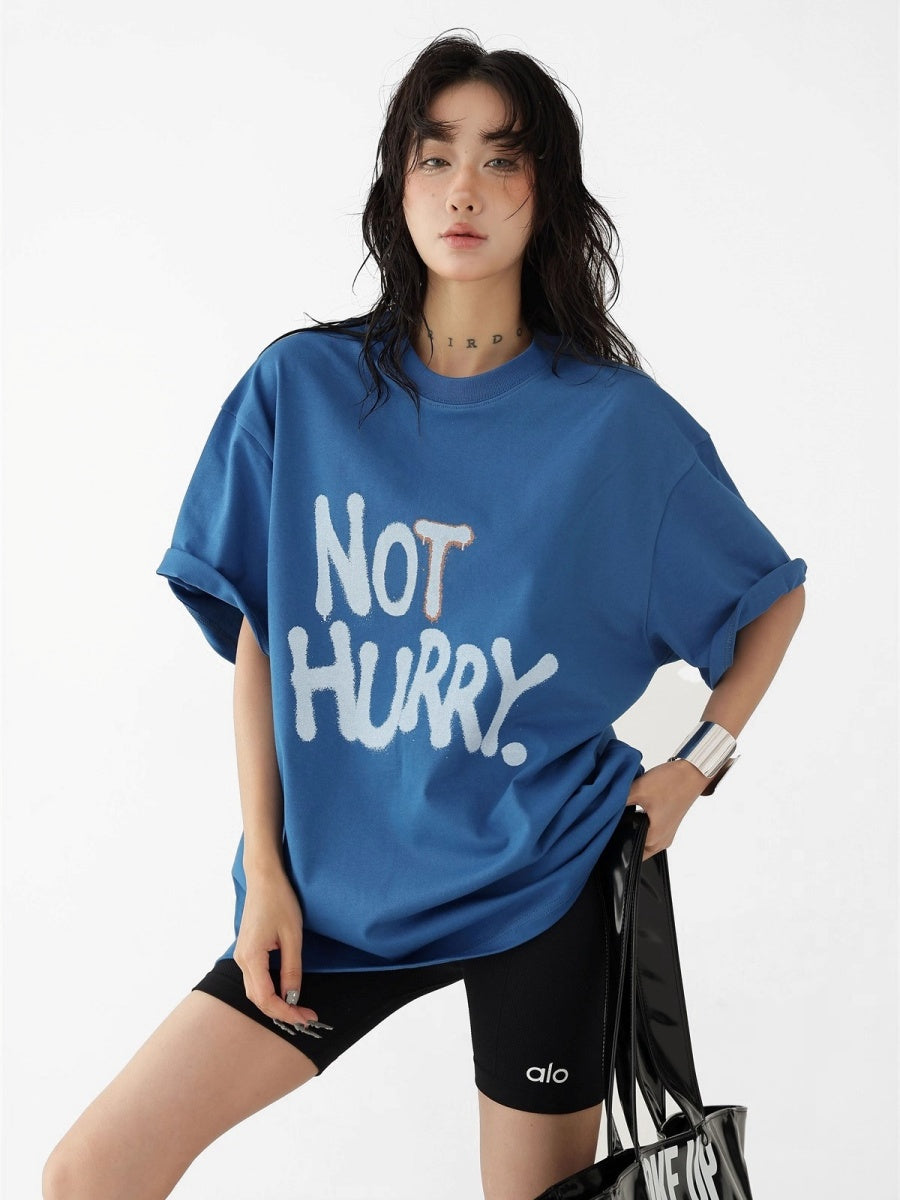 Monogram Not Print Casual T-Shirt AC7126