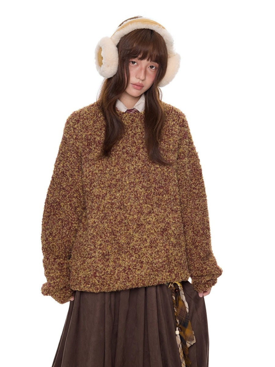 クルーネックルーズプードルニット EZ270