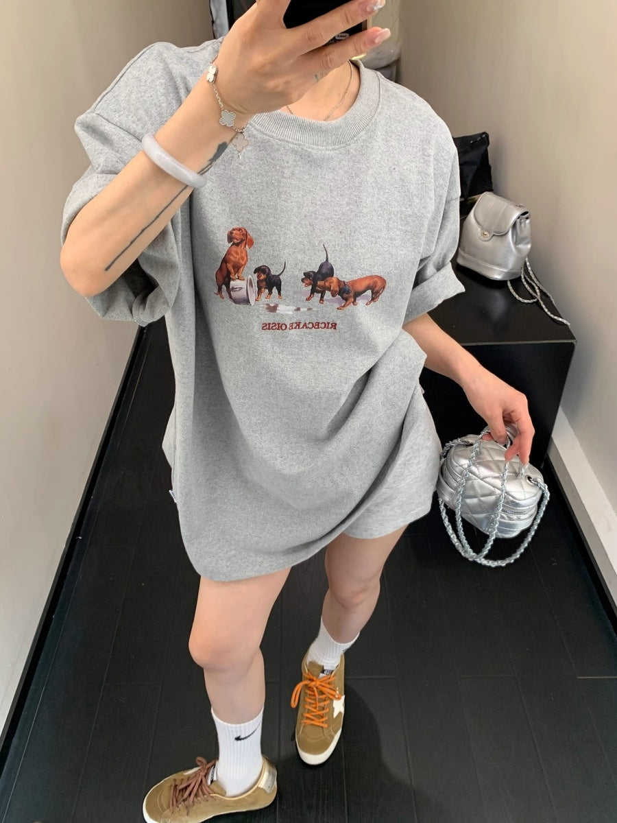 Retro Cartoon Dog T-shirt MW10185