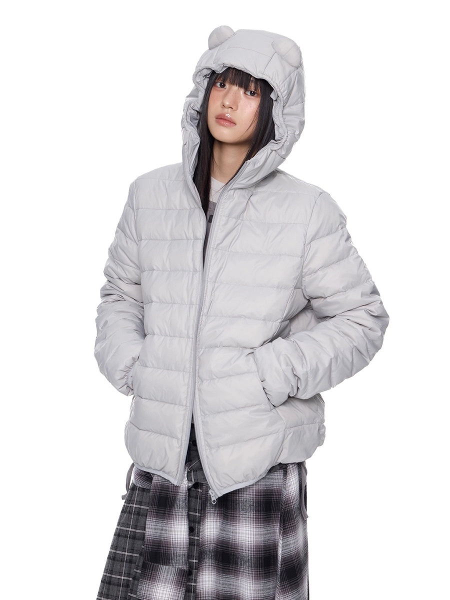 Bear Ears Hooded Down Jacket EZ291