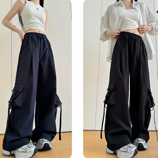 Loose Straight Cargo Pants H1232
