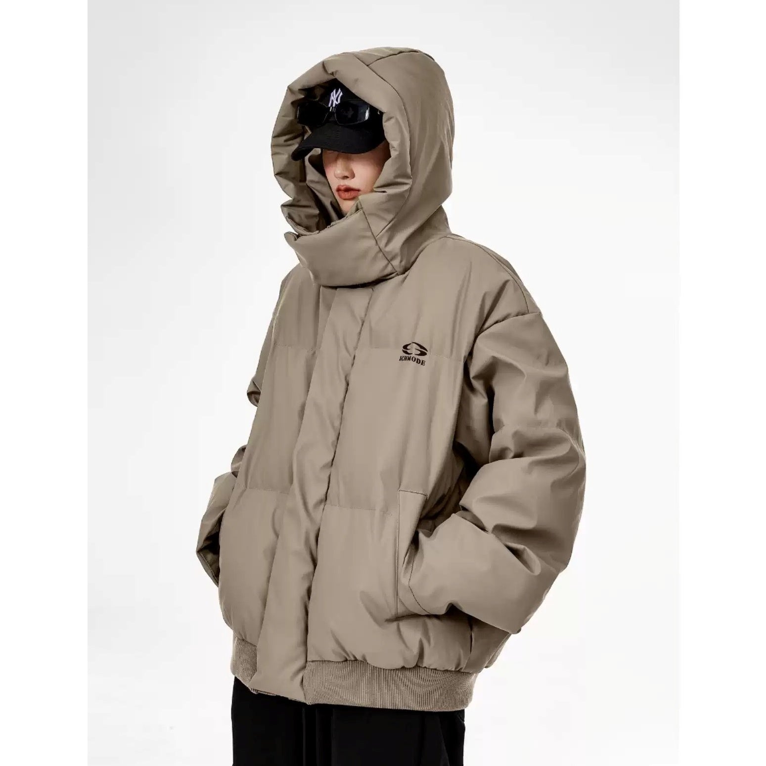 High Neck Hooded Down Jacket MW9666