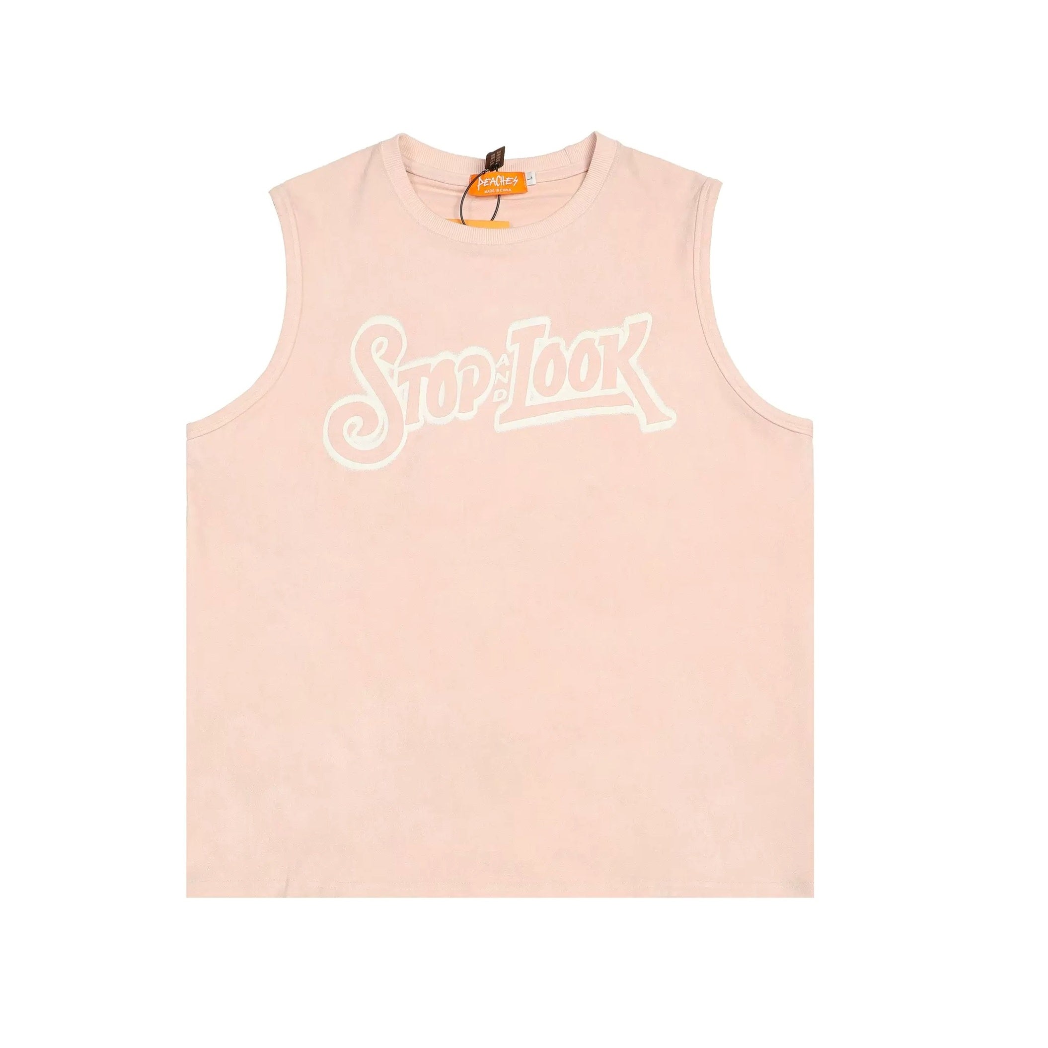 Color-changing Letter Suede Touch Sleeveless T-shirt EZ127