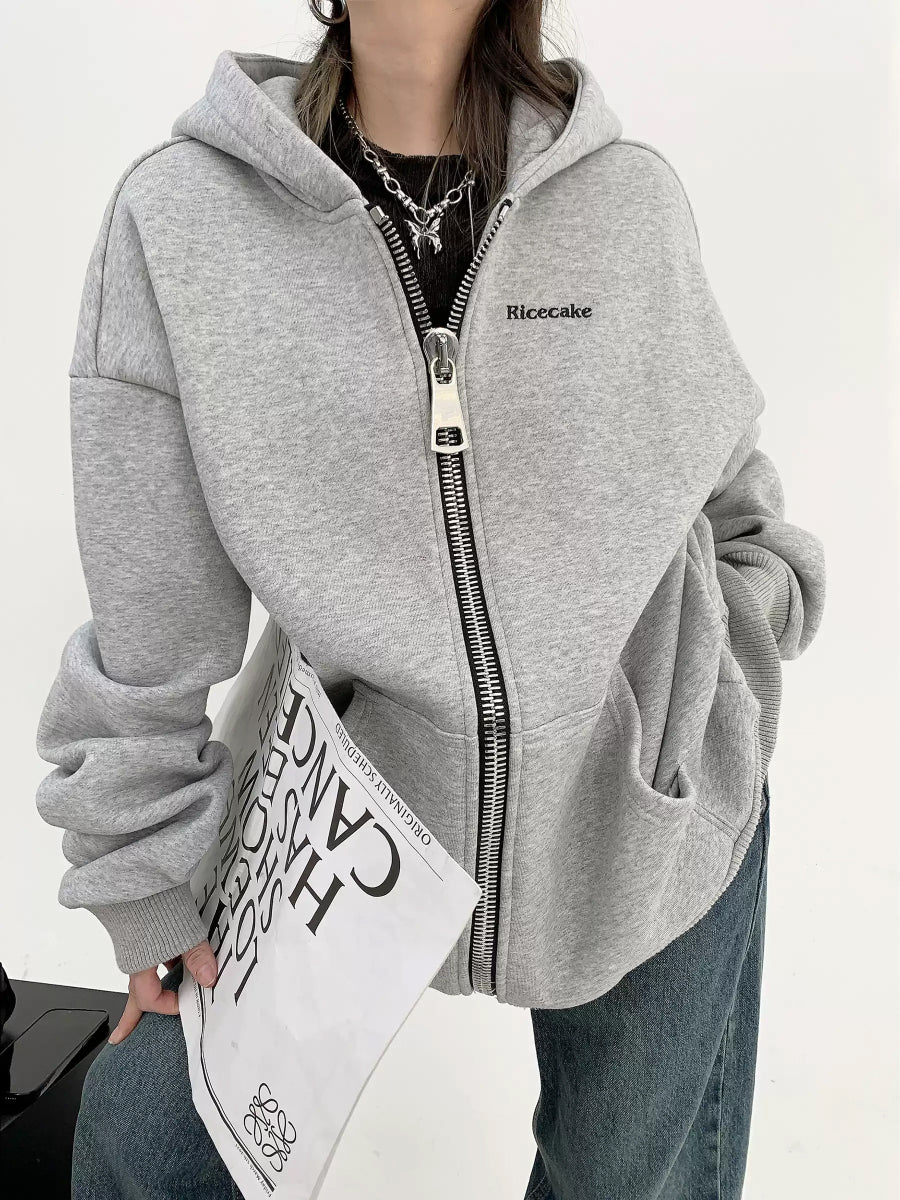 BIG zipper hooded jacket MW7111