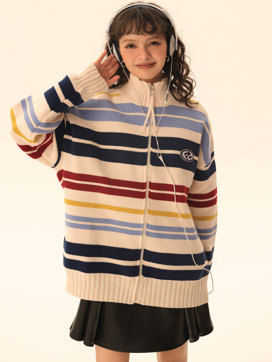 American retro knit cardigan EZ023