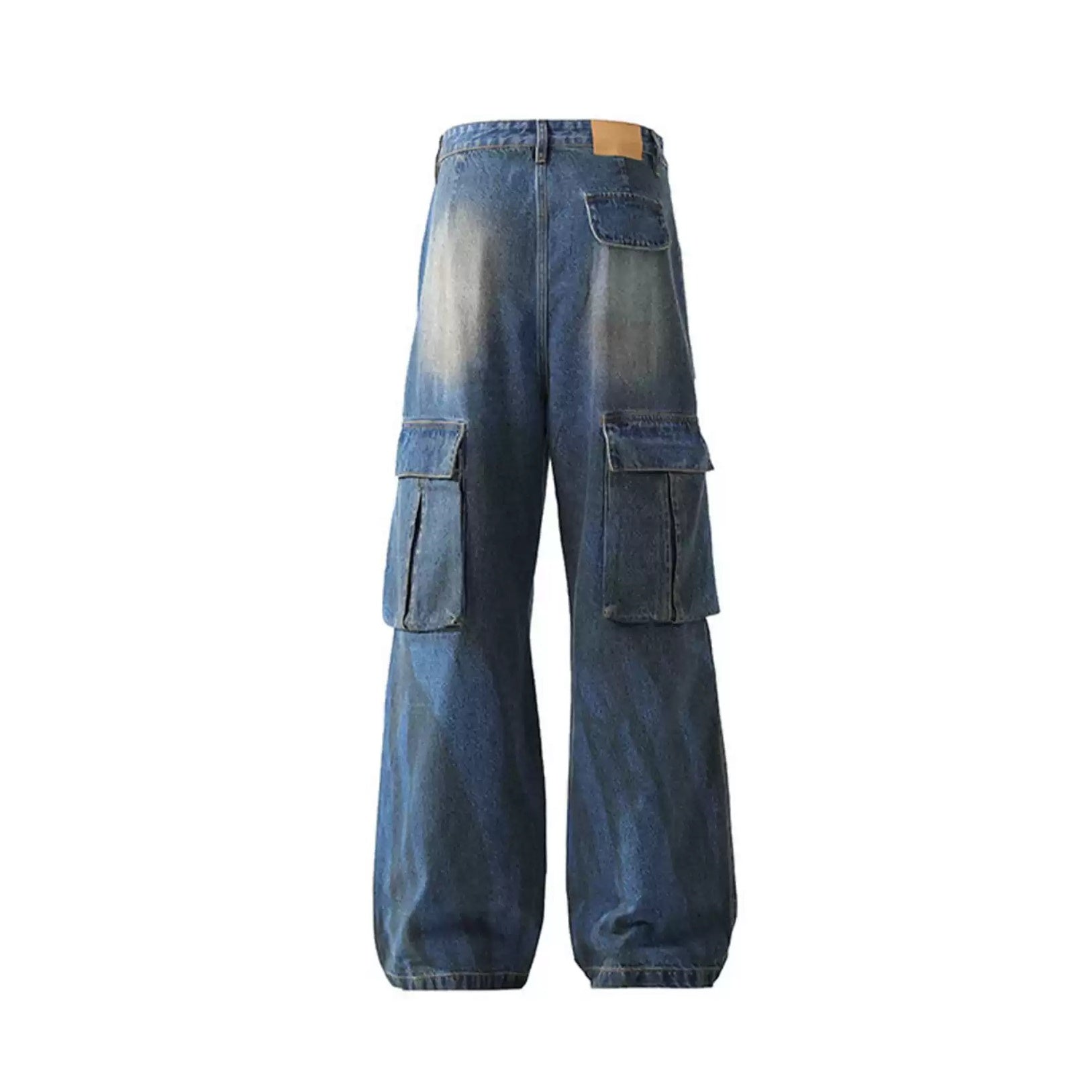 Dirty Wash Flap Pocket Cargo Jeans XO008