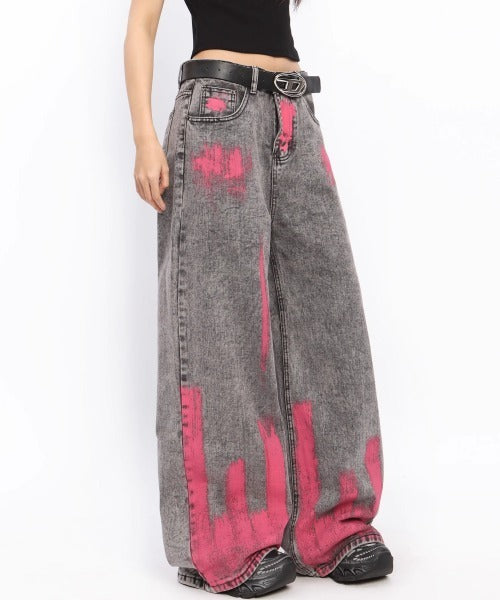 ペイントデザインデニムパンツ MW9065