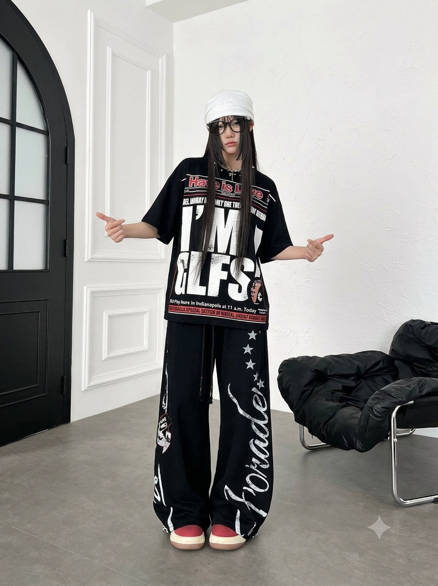 スタッズネックワッフルTシャツ MW10398