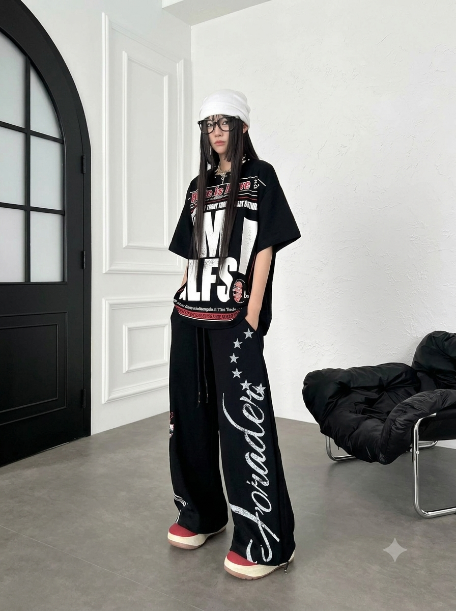 スタッズネックワッフルTシャツ MW10398