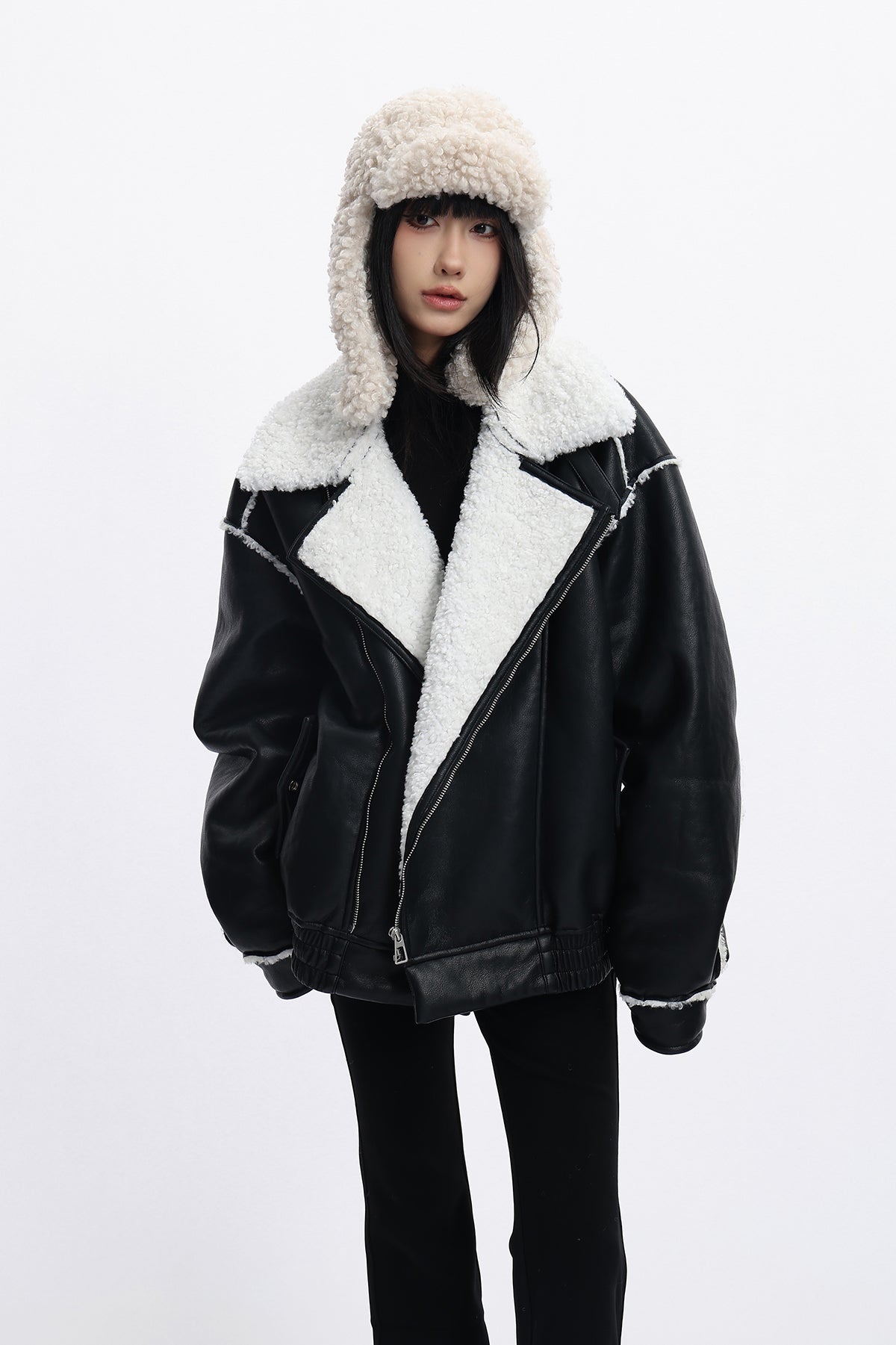 Black Fur Jacket AC7032 
