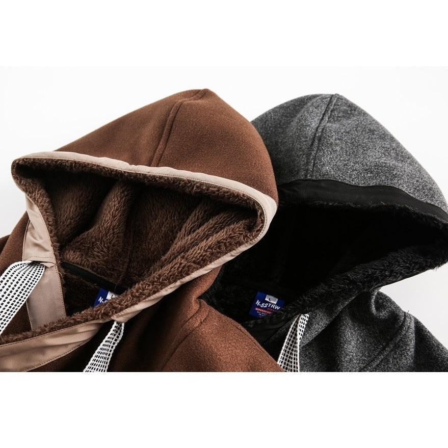 Thick String Drop Shoulder Loose Hoodie MF106