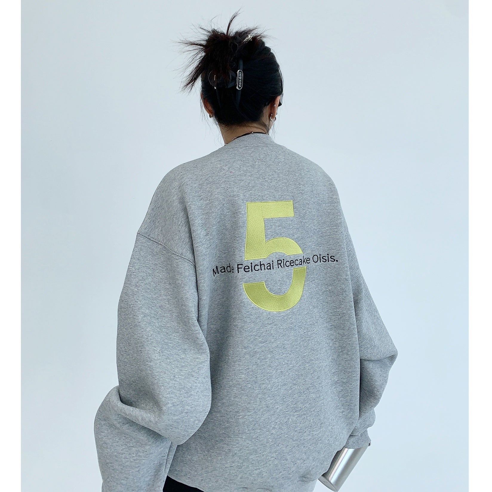 Oversize Embroidered No.5 Crewneck Sweat MW9353