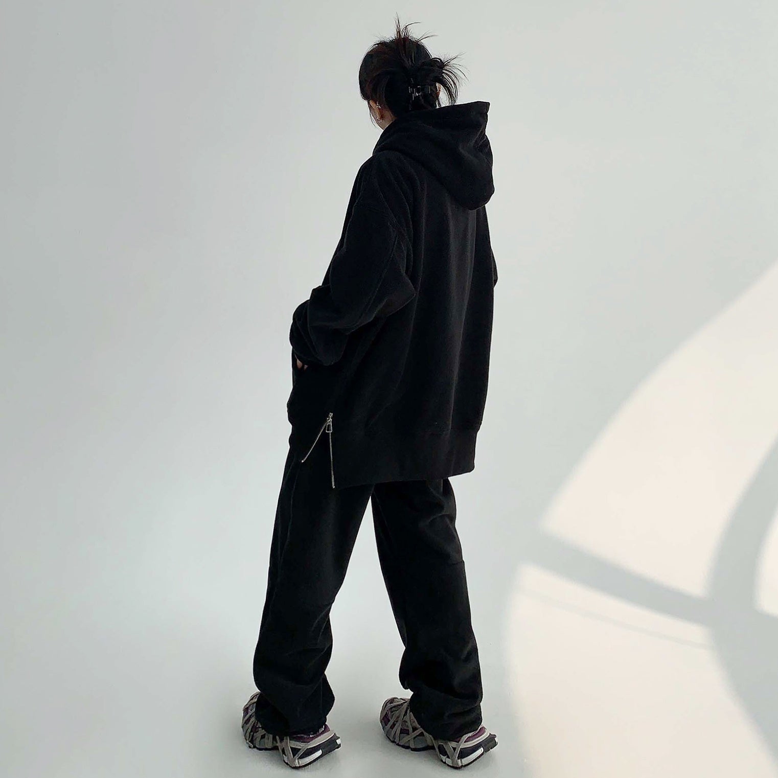 【上下別売り】Embroidery Fleece Loose Hoodie & Pants MW9631