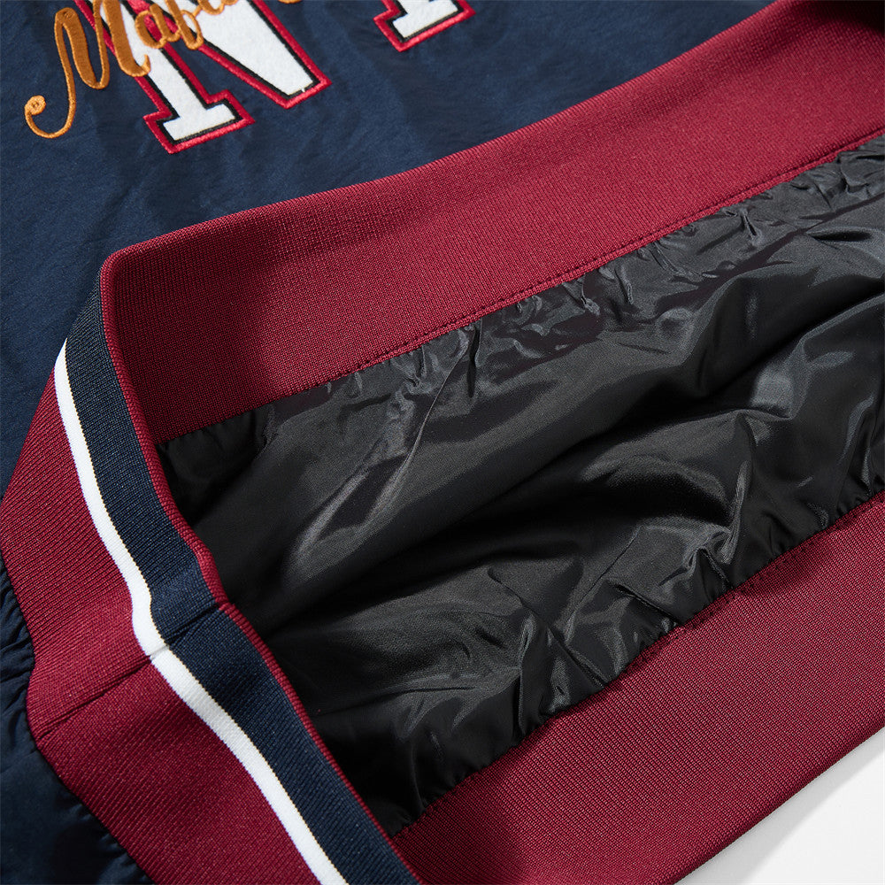 V-neck Baseball Design Athleisure Pullover MW10320