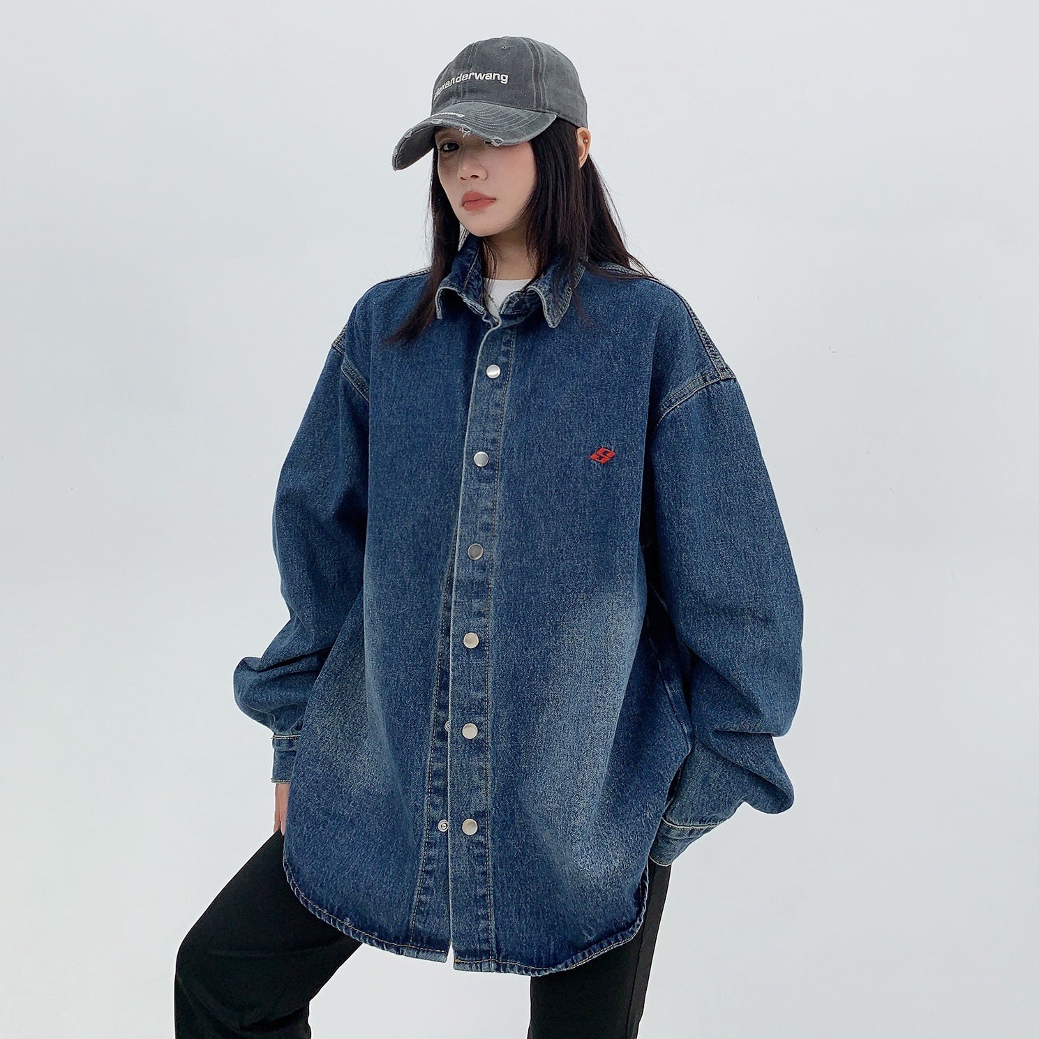 Over Size Wash Denim Shirt Jacket MW9824