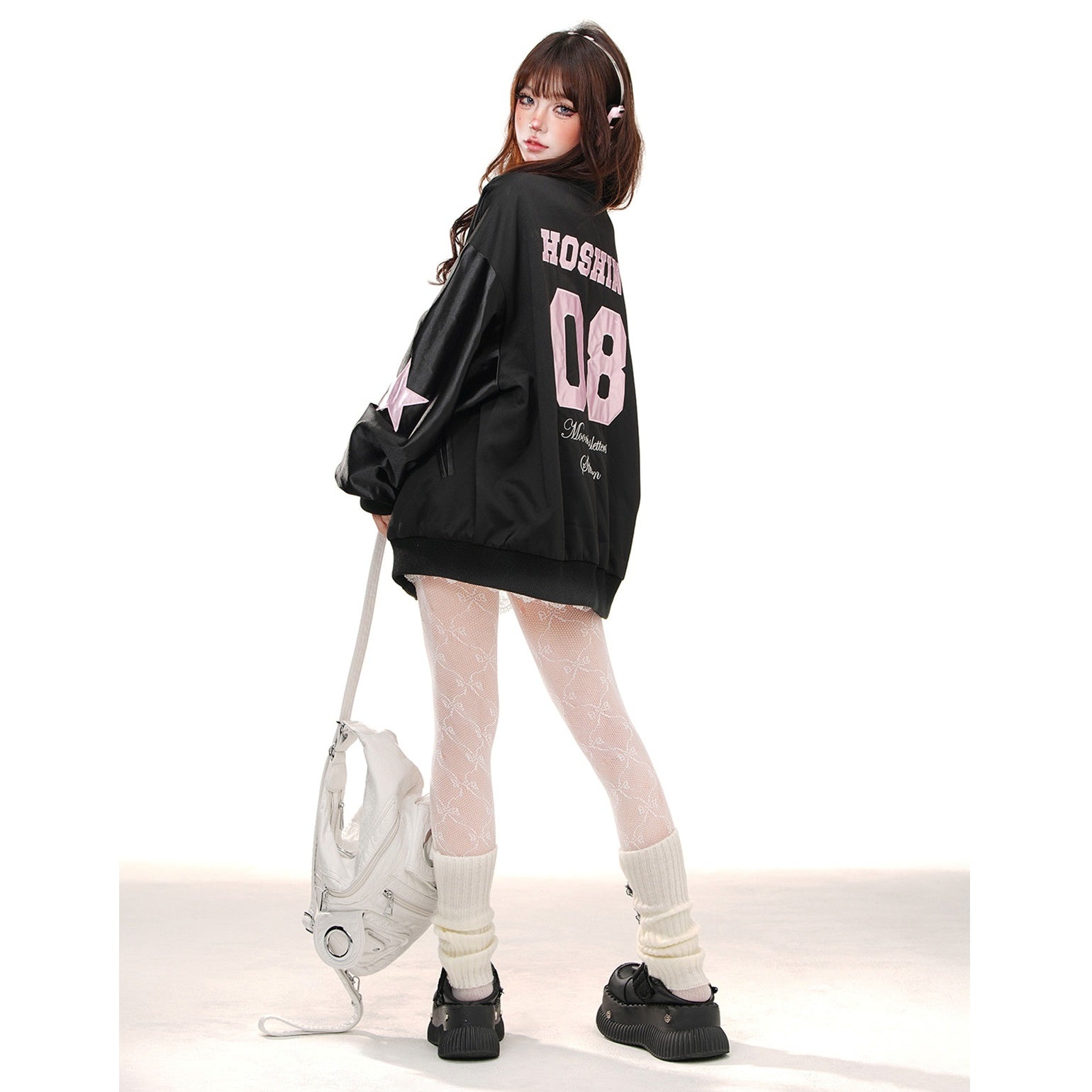 Girly Oversize Baseball Jacket KK2004