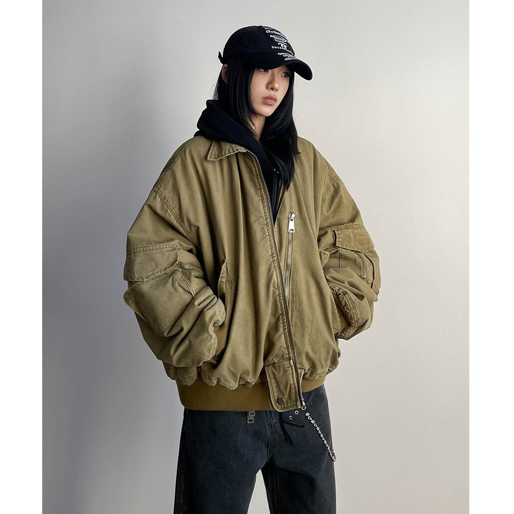 Duty Washed Short Wide Padded Jacket MW9722