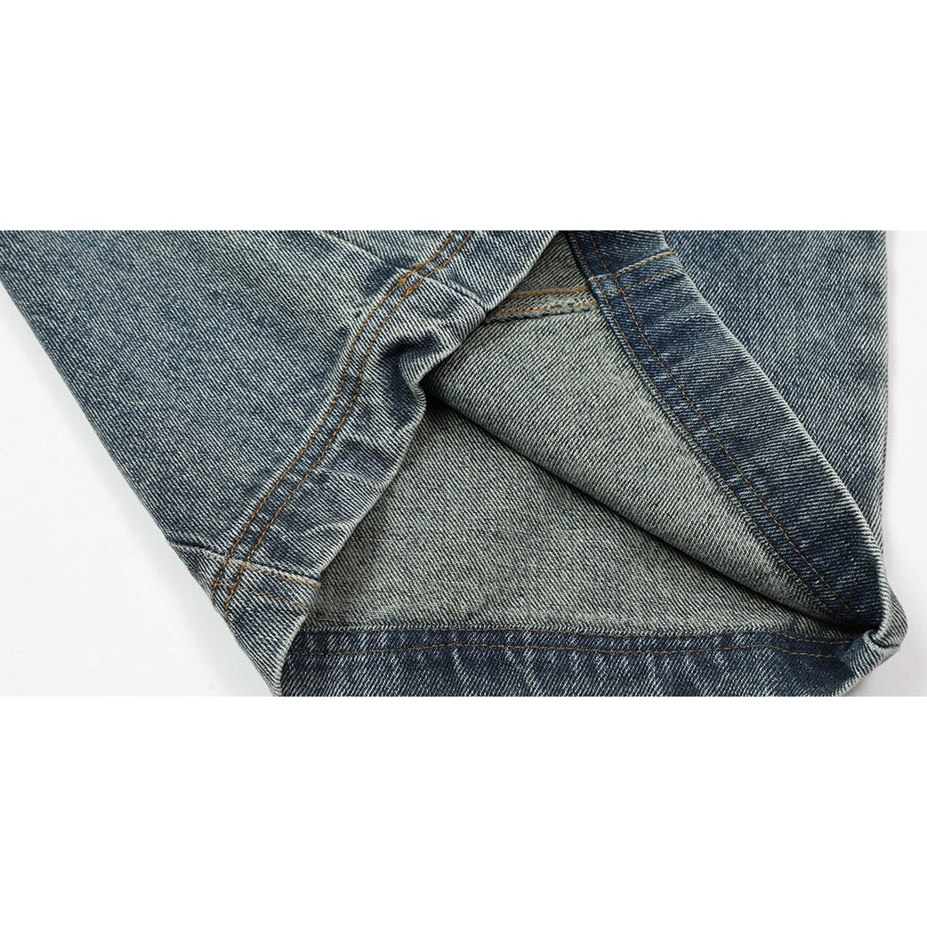 Ripped Spray Loose Scimitar Jeans EZ186