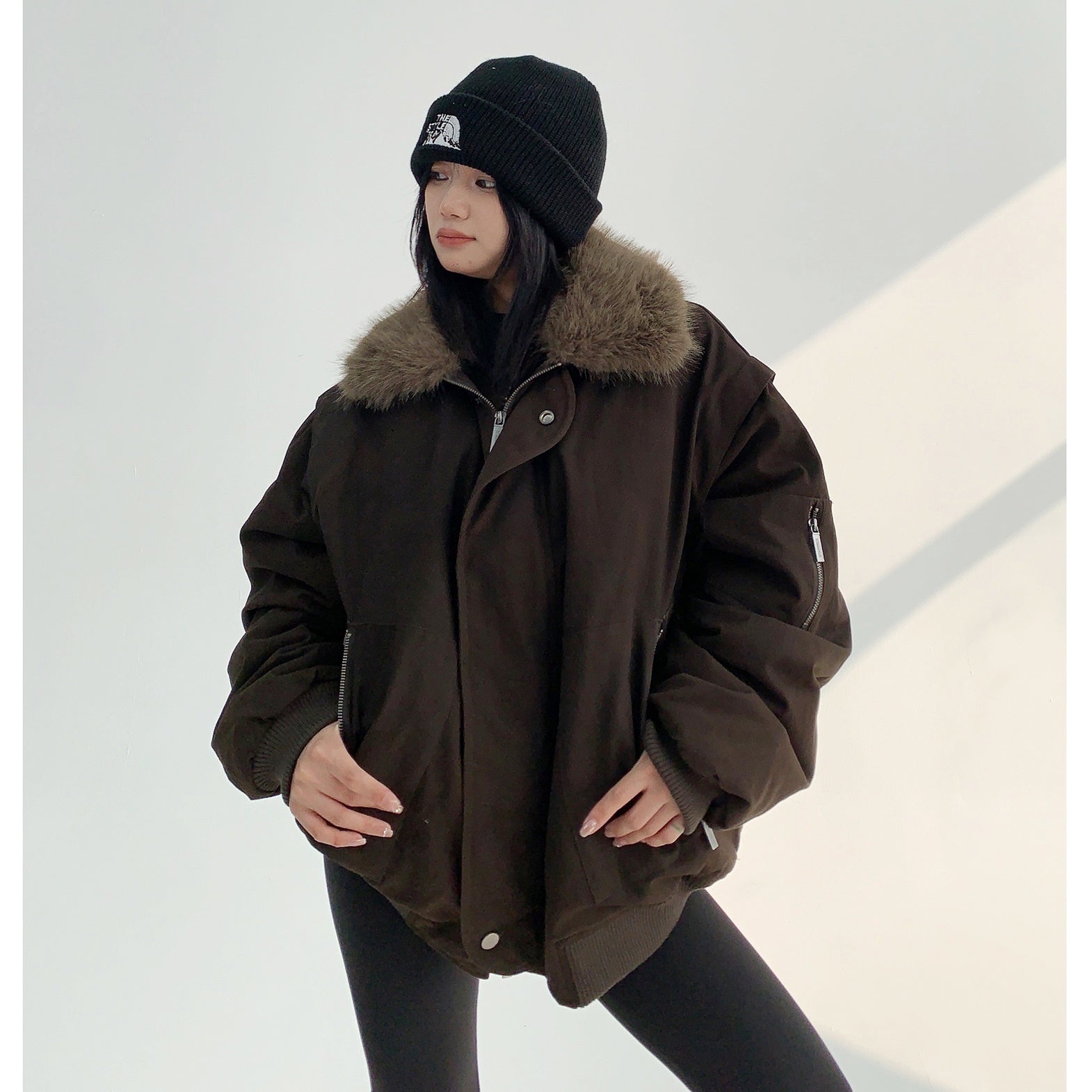 Fur Collar Work Down Jacket MW9695