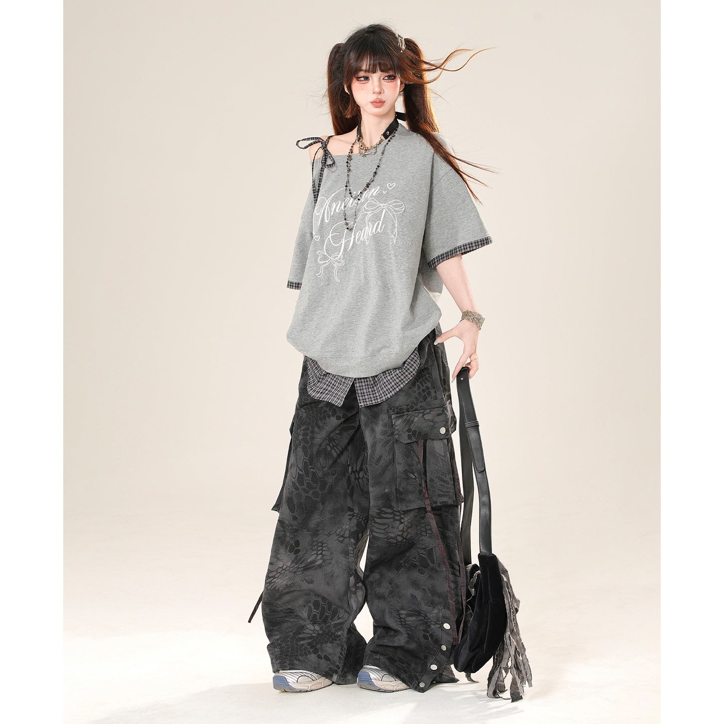 Loose Bf Lazy Style Wide-leg Pants KK2043