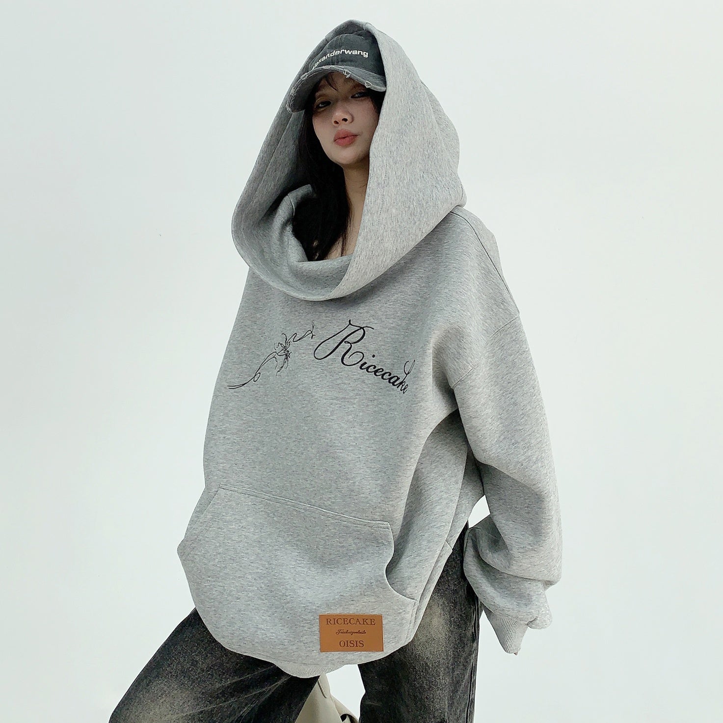 Scoop Neck Hooded Diagonal Sweat MW9845