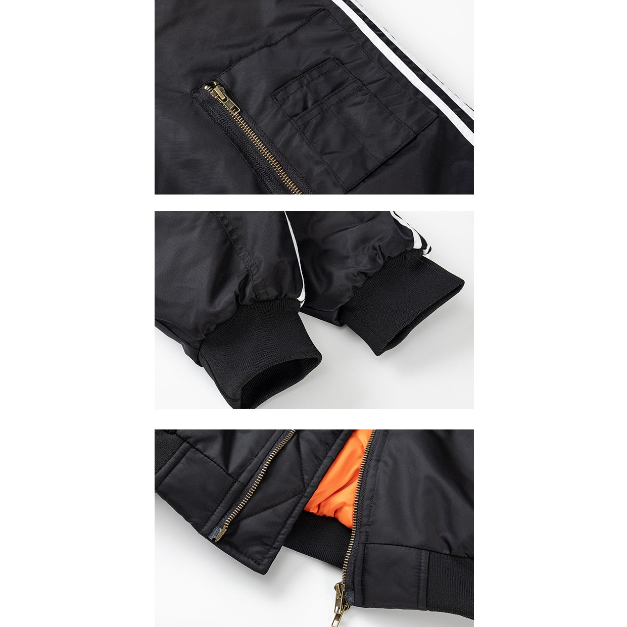 Oversize Three-bar Flight Padded Jacket MW9688