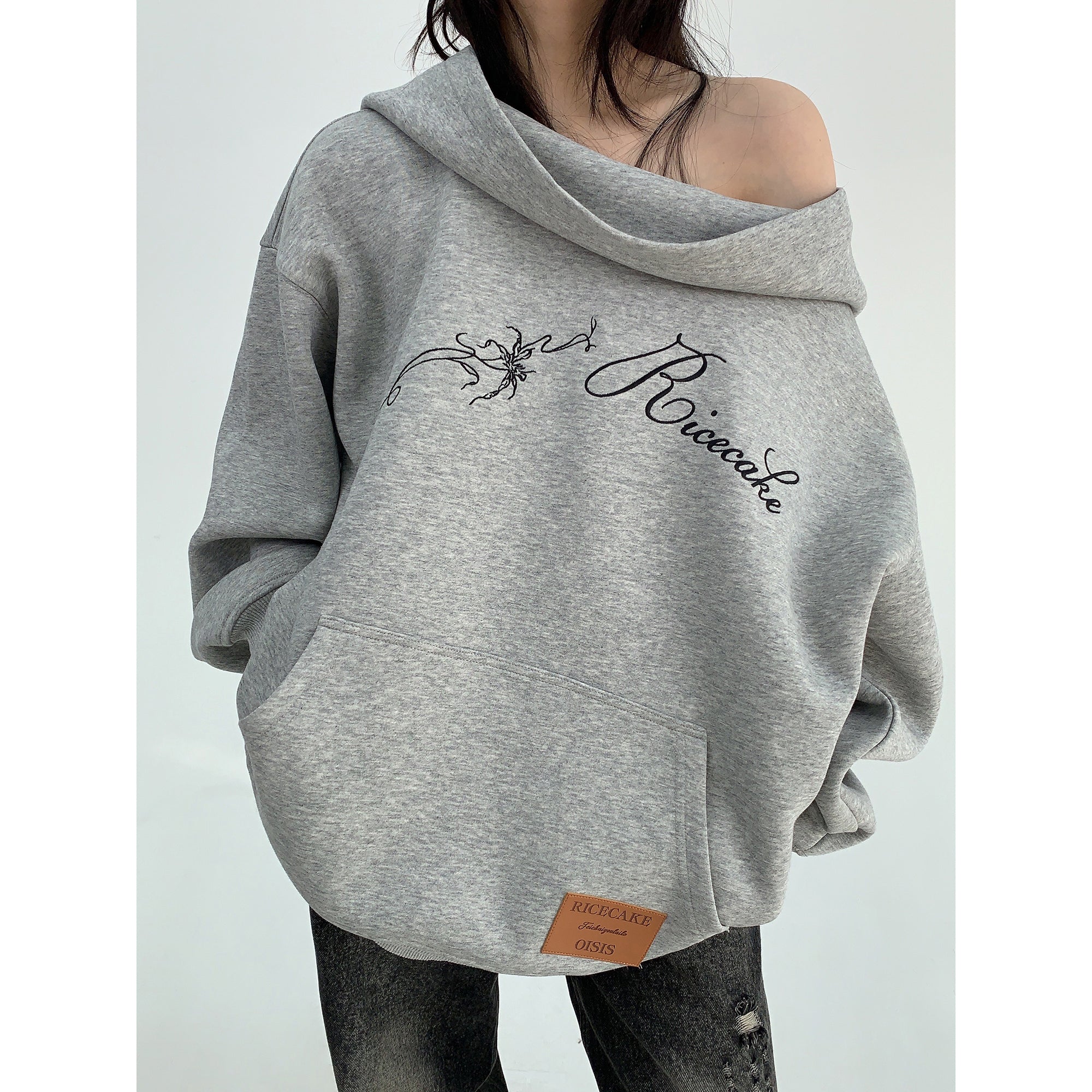 Scoop Neck Hooded Diagonal Sweat MW9845