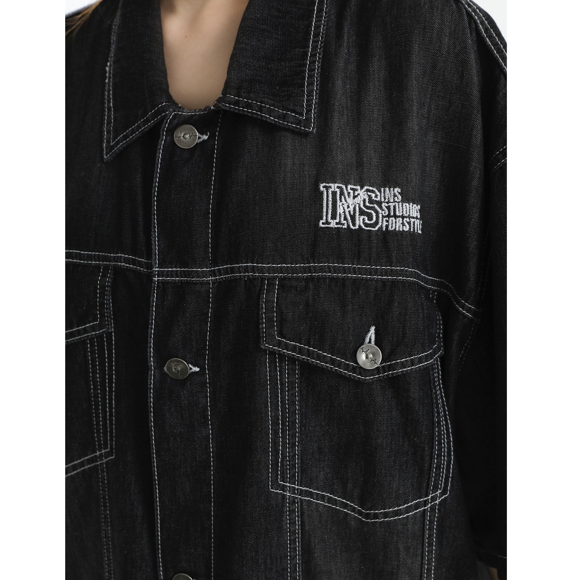 Multi-pocket Gradient Wash Denim Shirt Jacket MW9195