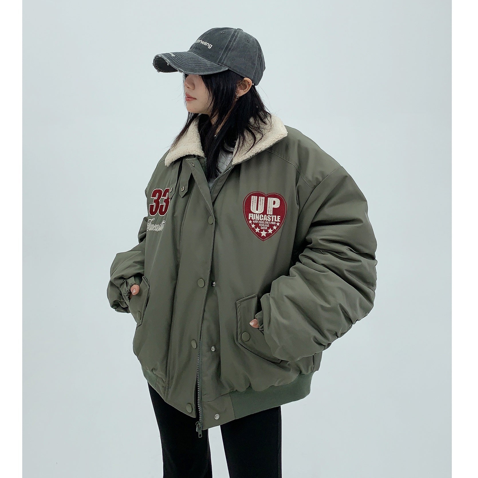 Retro Embroidery Flight Padded Blouson MW9791