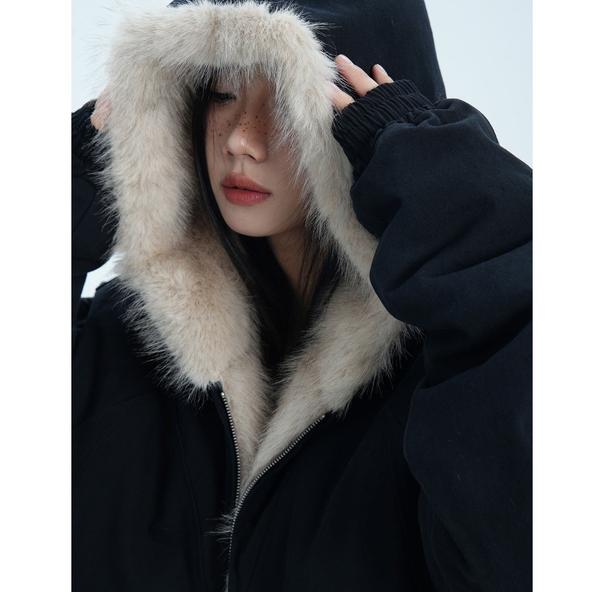 Fur Collar Casual Hooded Jacket MW9676