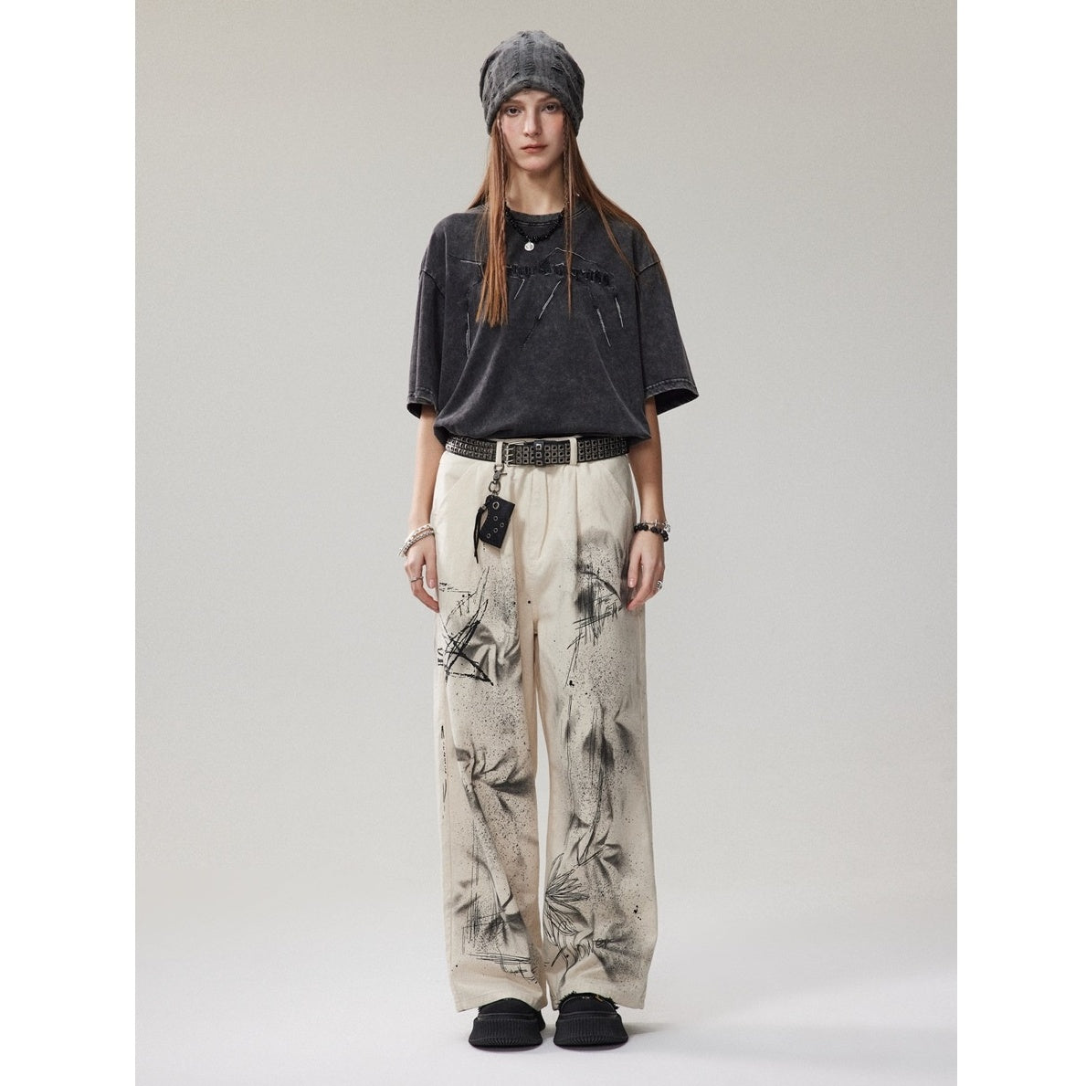 Tie-dye Loose Casual Print T-shirt MW10103