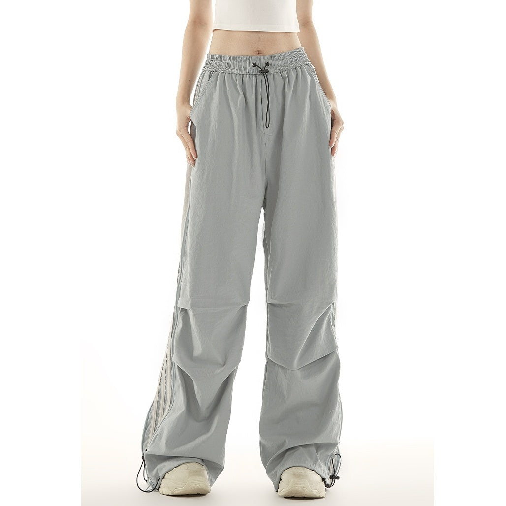Side Zipper Line Design Parachute Pants MW10105