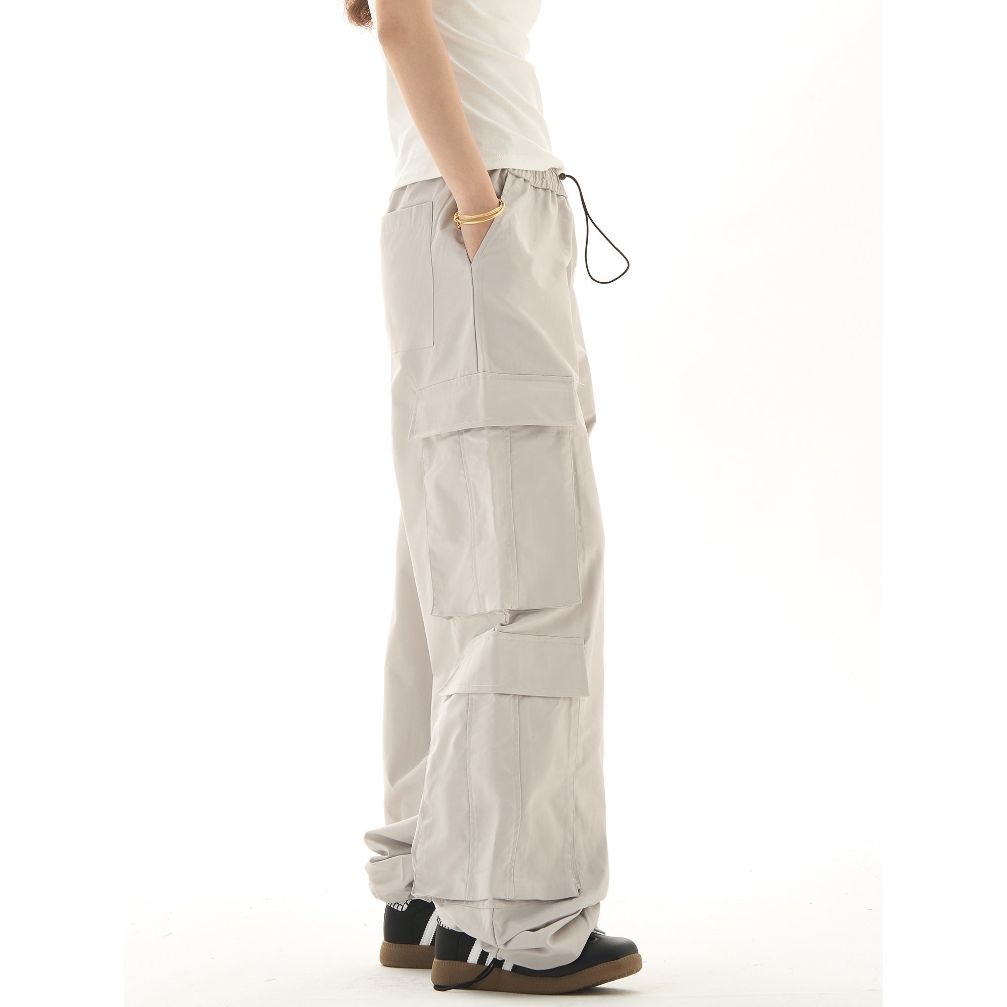 lazy style multi-pocket cargo paratrooper pants HG7015