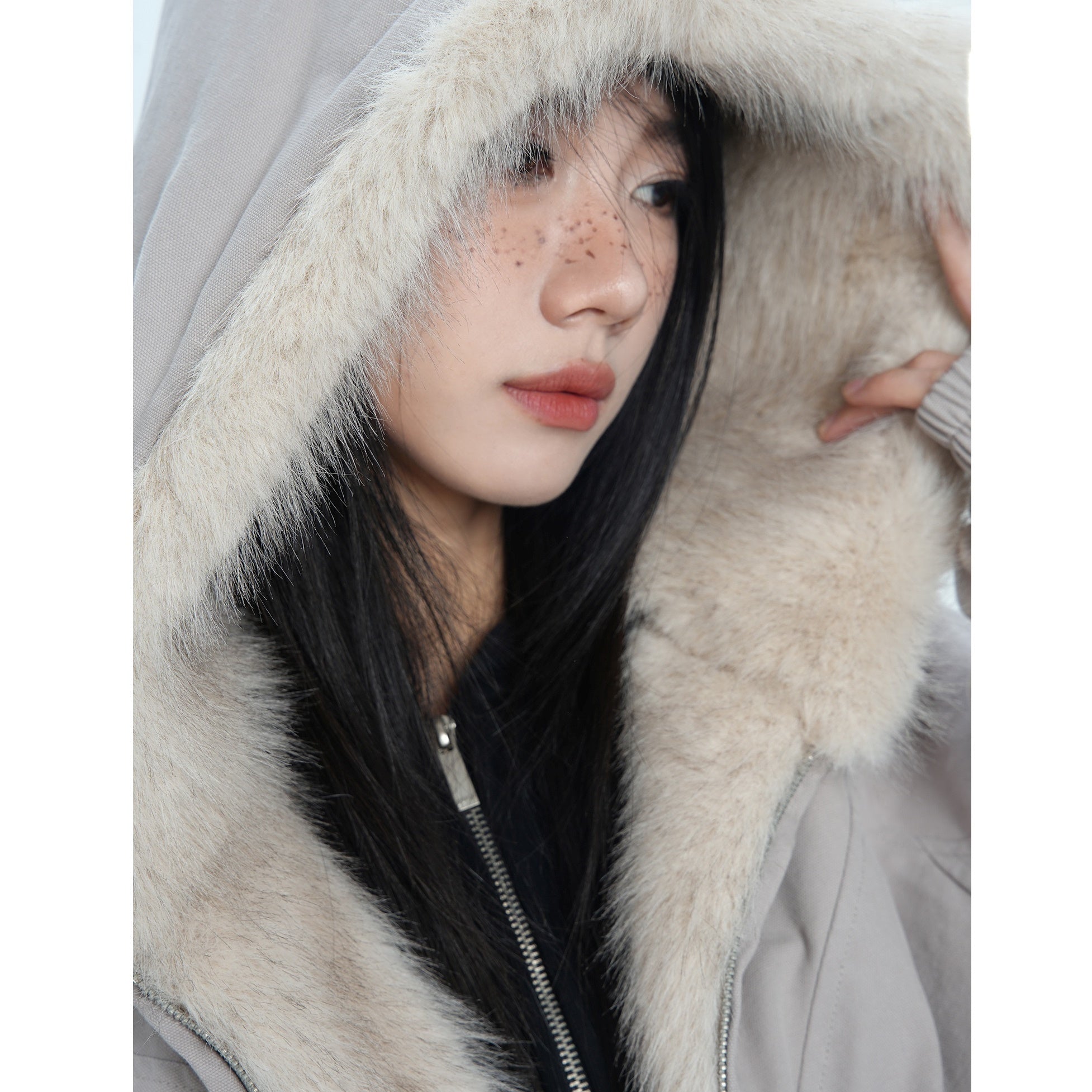 Fur Collar Casual Hooded Jacket MW9676