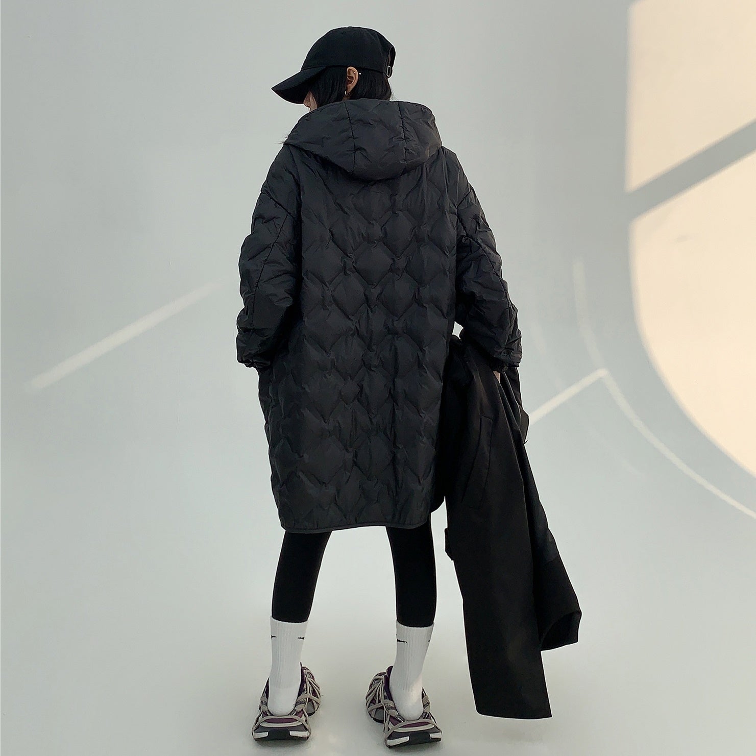 Detachable Two-piece Long Hooded Down Coat MW9650