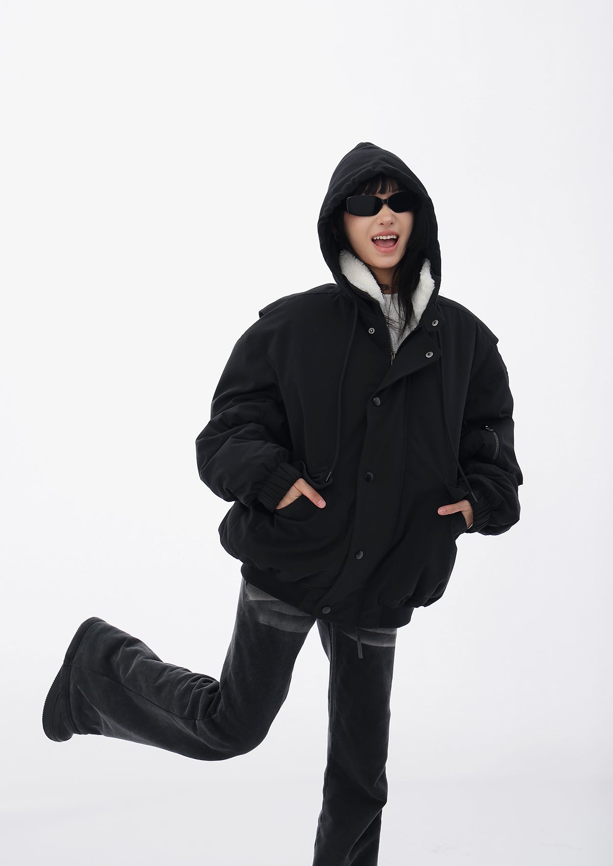 High quality black jacket outerwear AC7024