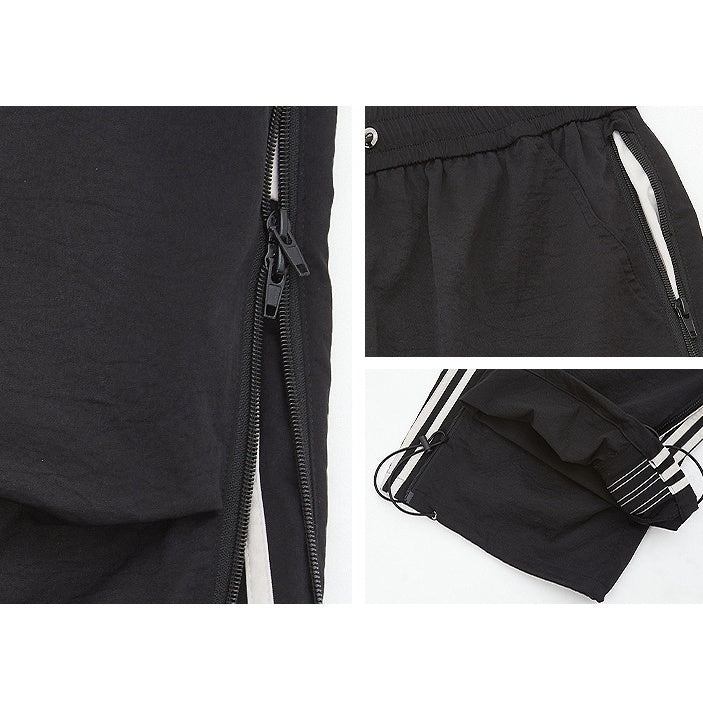 Side Zipper Line Design Parachute Pants MW10105