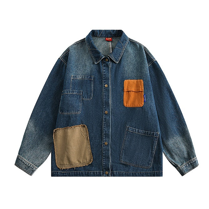 Vintage Stitching Pocket Denim Jacket MW9394