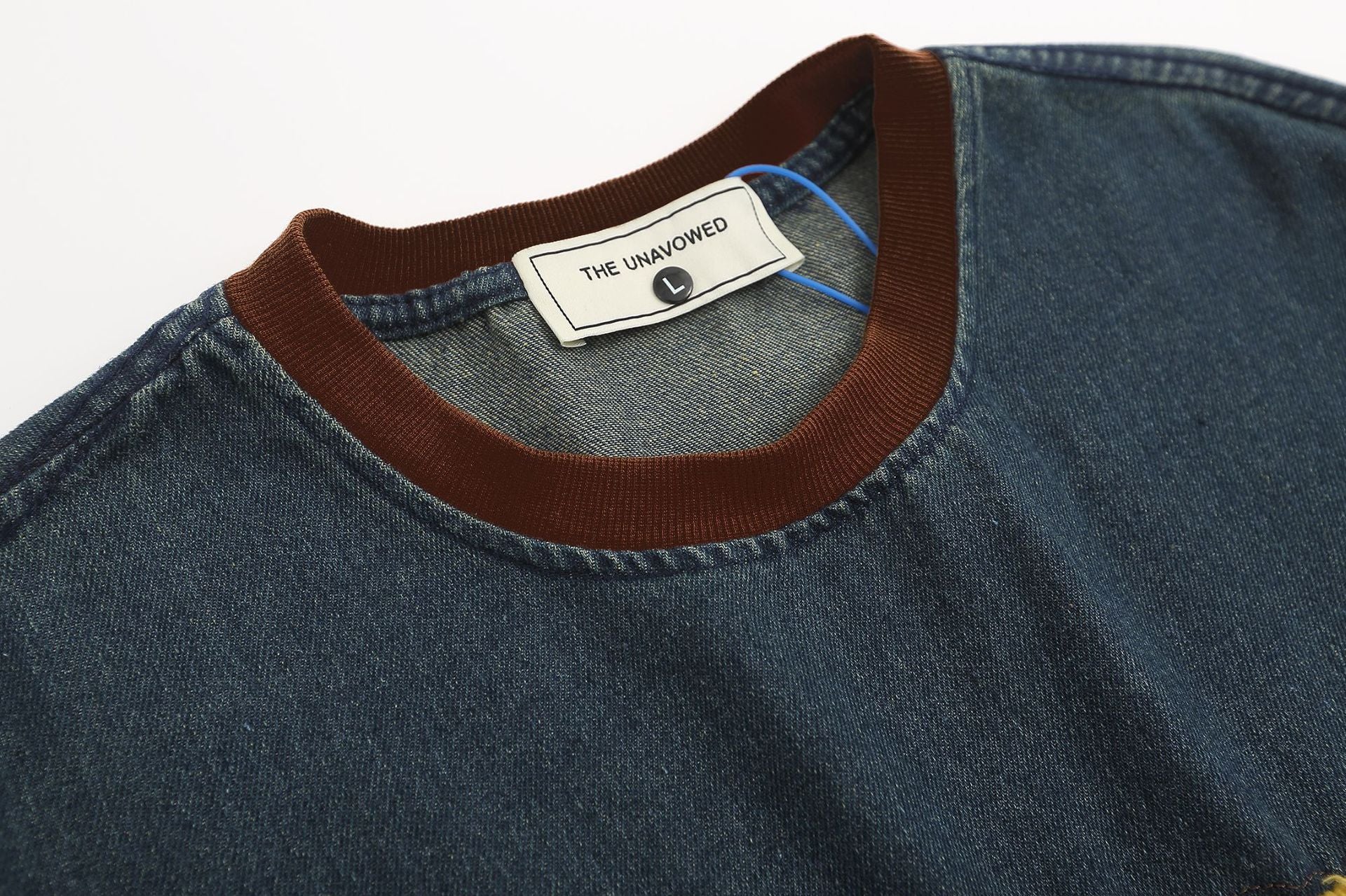 Embroidered Denim T-shirt MW9066