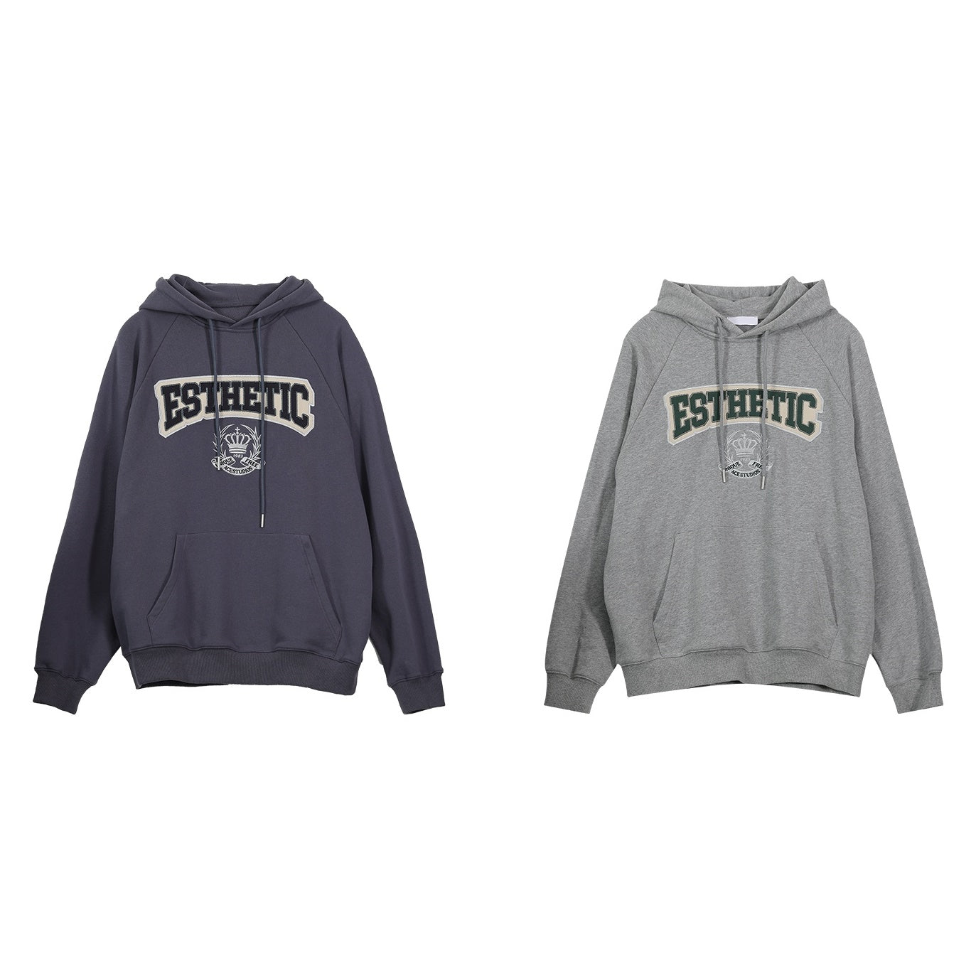 College Style Appliqué Embroidery Hoodie AC7068