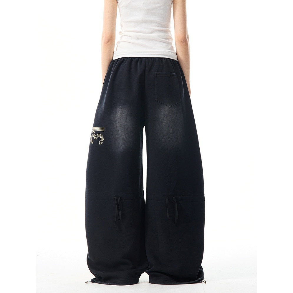 Letter Scimitar Wide-leg Sweat Pants MW9955