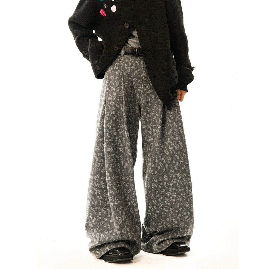 All-over Floral Wide Buggy Pants MW9535