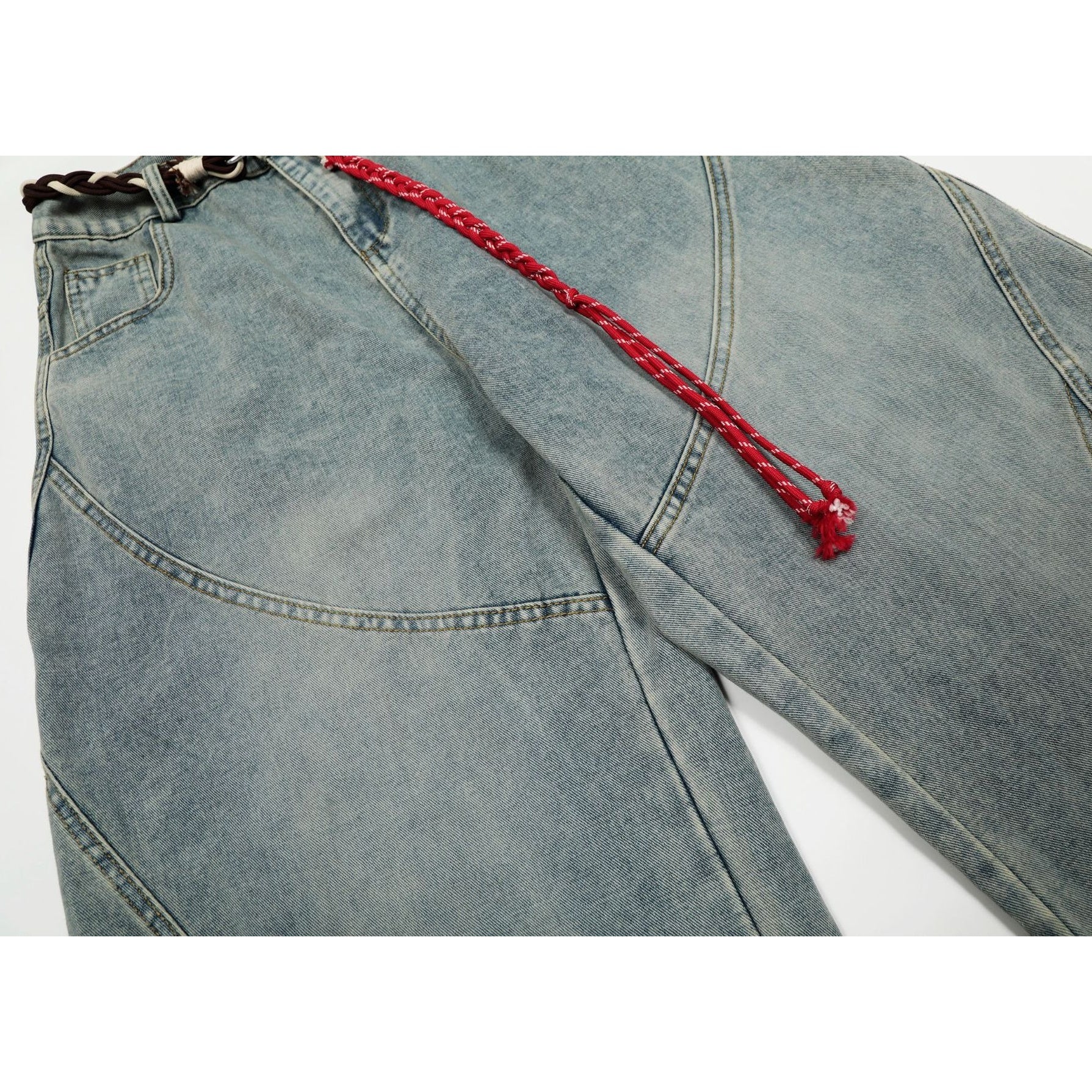 Patchwork Wide-leg Curve Jeans MW10321