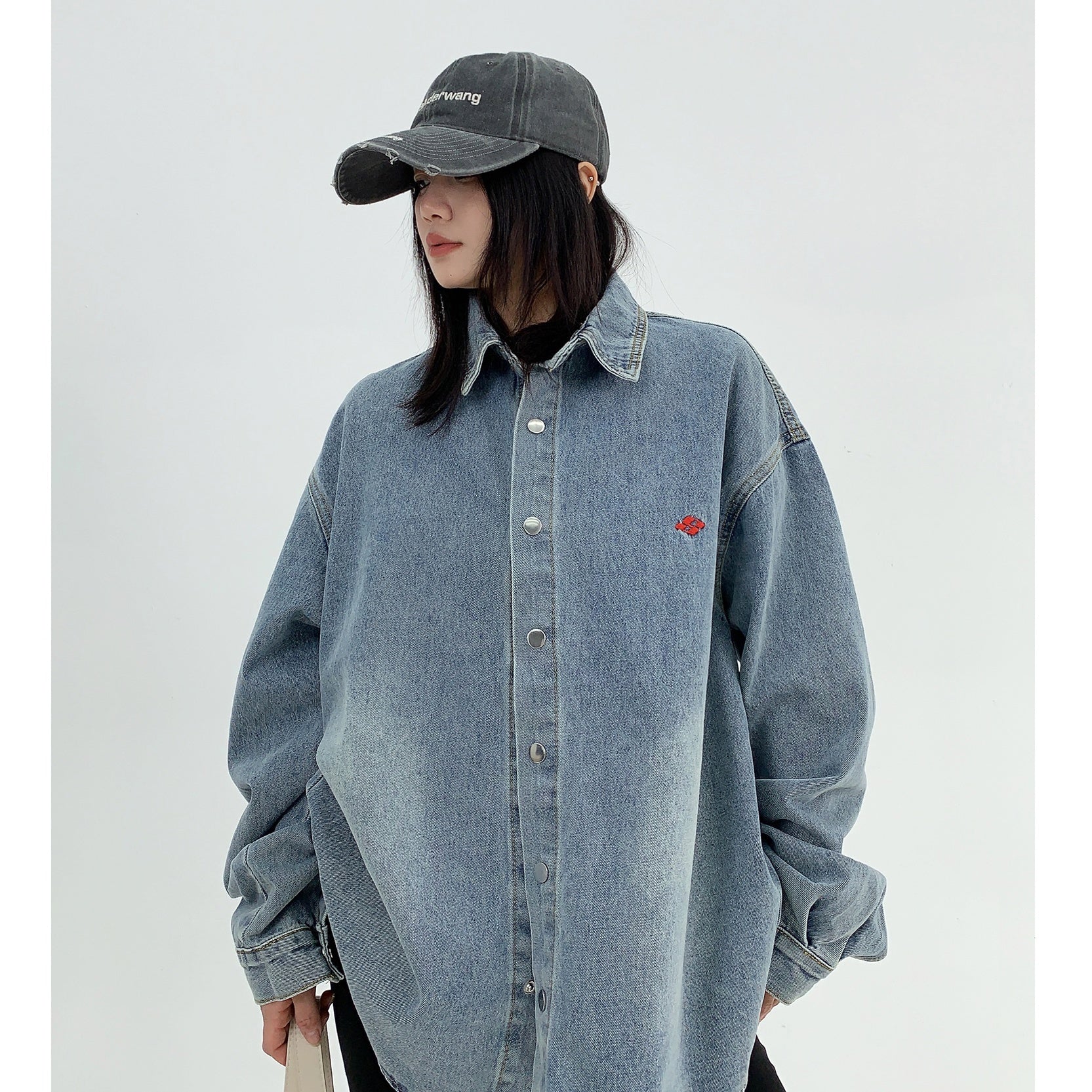 Over Size Wash Denim Shirt Jacket MW9824