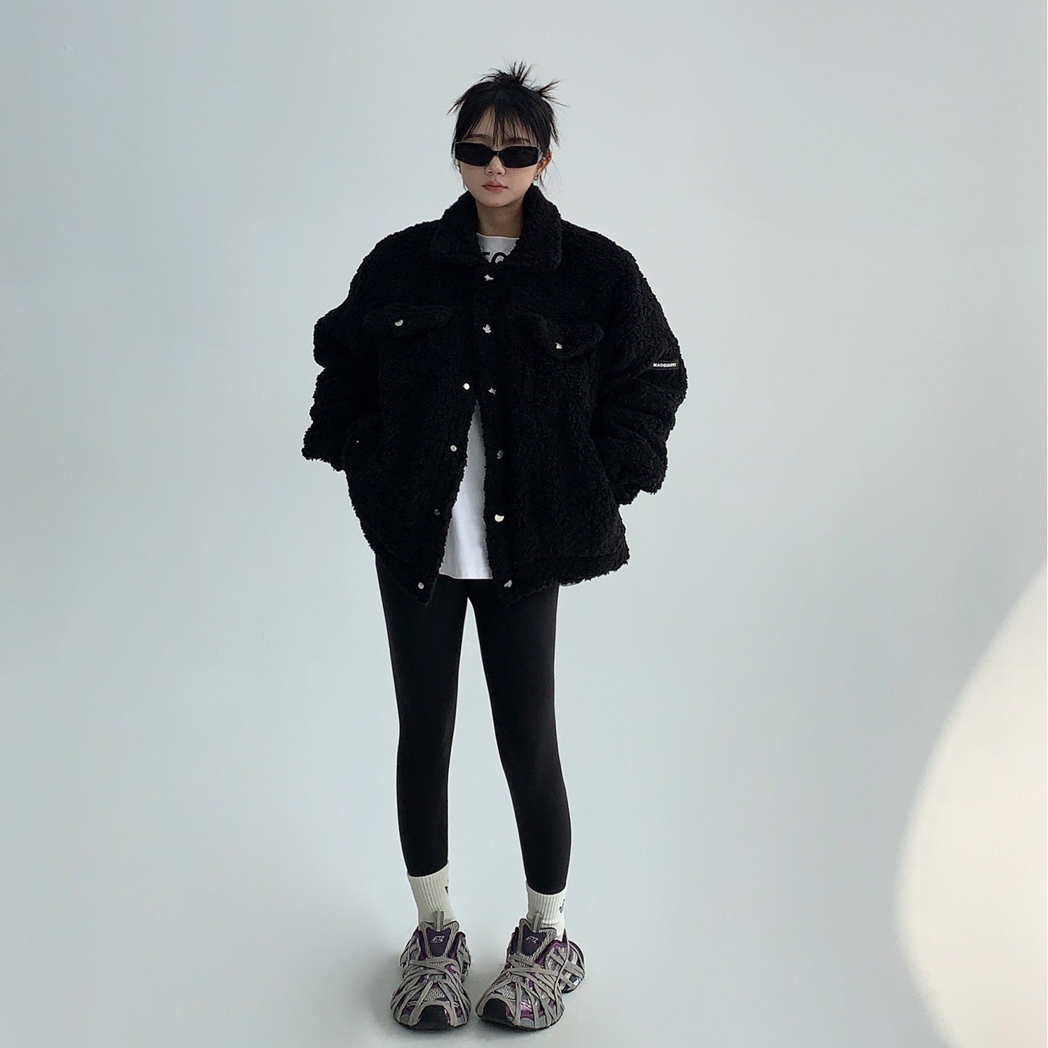 Fake Fur Boa Work Style Thickened Jacket MW9613