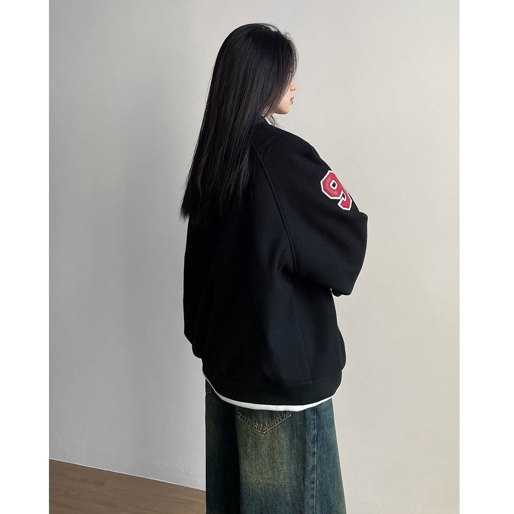 College Style Hooded Stadium Jacket MW9739