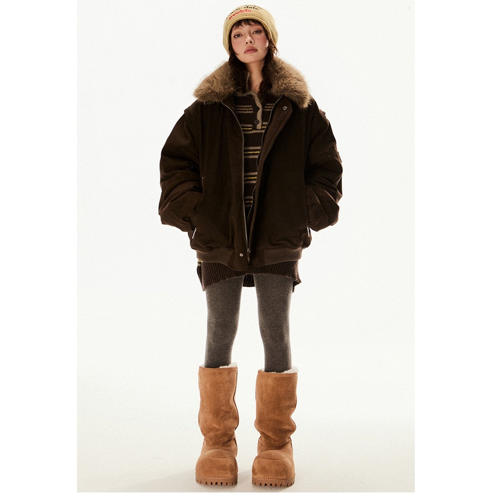 Big Fur Collar Down Jacket EZ202